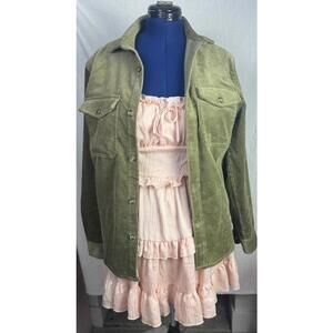 Wild Fable Blush Cottagecore Ruffle Dress | Womens M | Fairycore Romantic Tiered